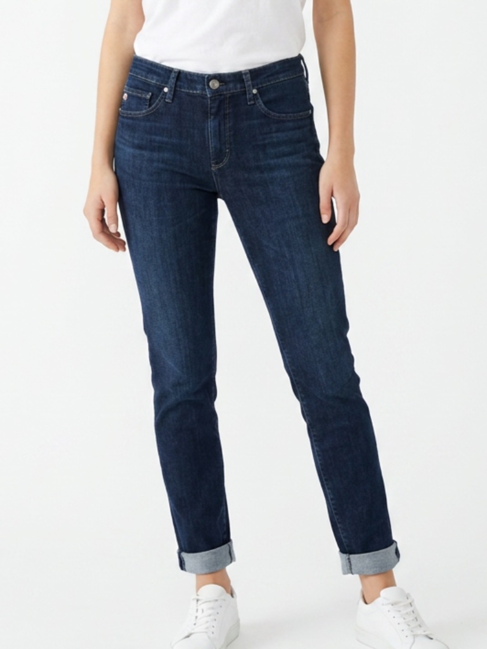 AG Adriano Goldschmied • The Prima Contour 360 Mid Rise Cigarette Jeans 29R Dark